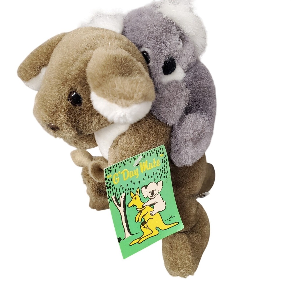 Toy Hut Kangaroo WithJoey And Koala On Back 12"‎ from Sydney Australia